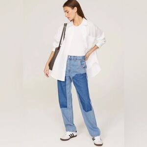 Madewell Perfect Vintage Straight Leg Jeans in Two Tone